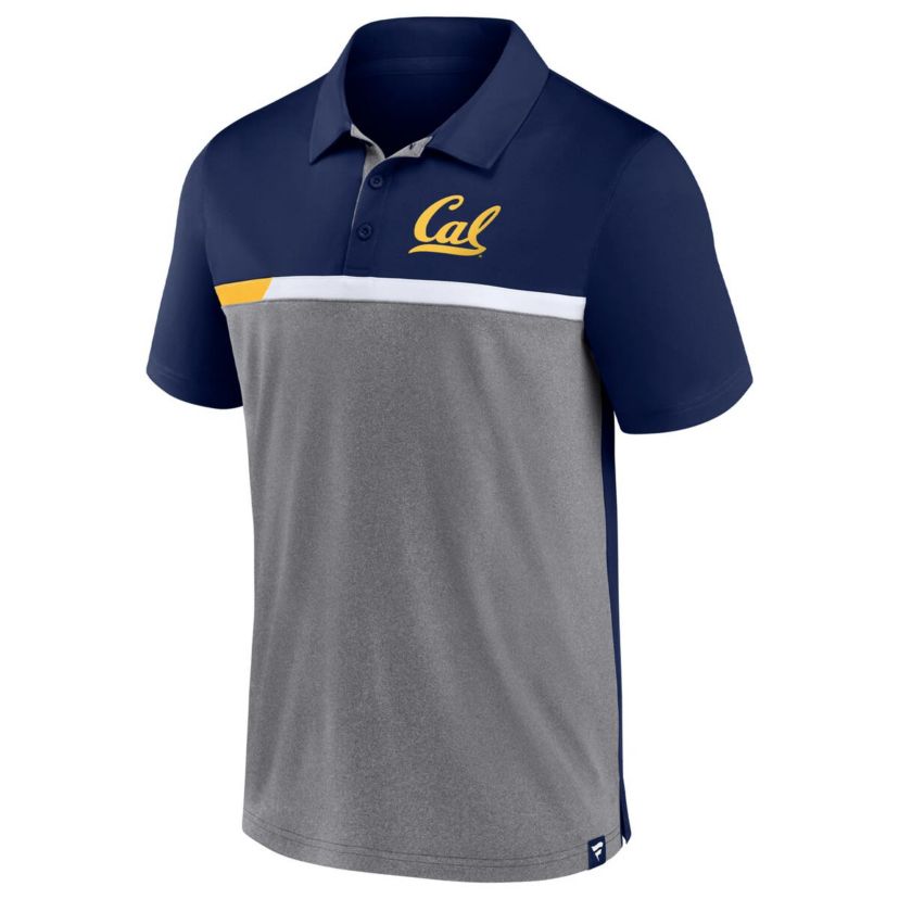 California Golden Bears NCAA Fanatics ed Cal Bears Split Block Color Block Polo