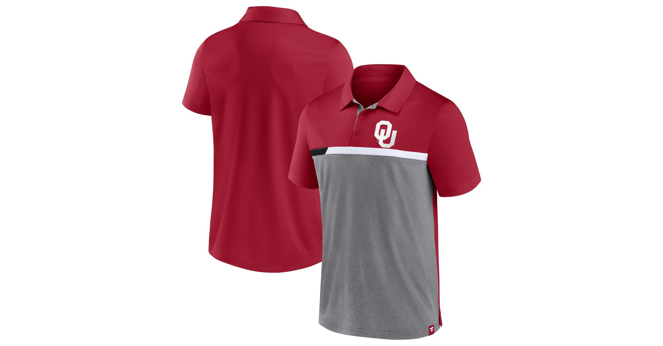NCAA Fanatics Oklahoma Sooners Split Block Color Block Polo