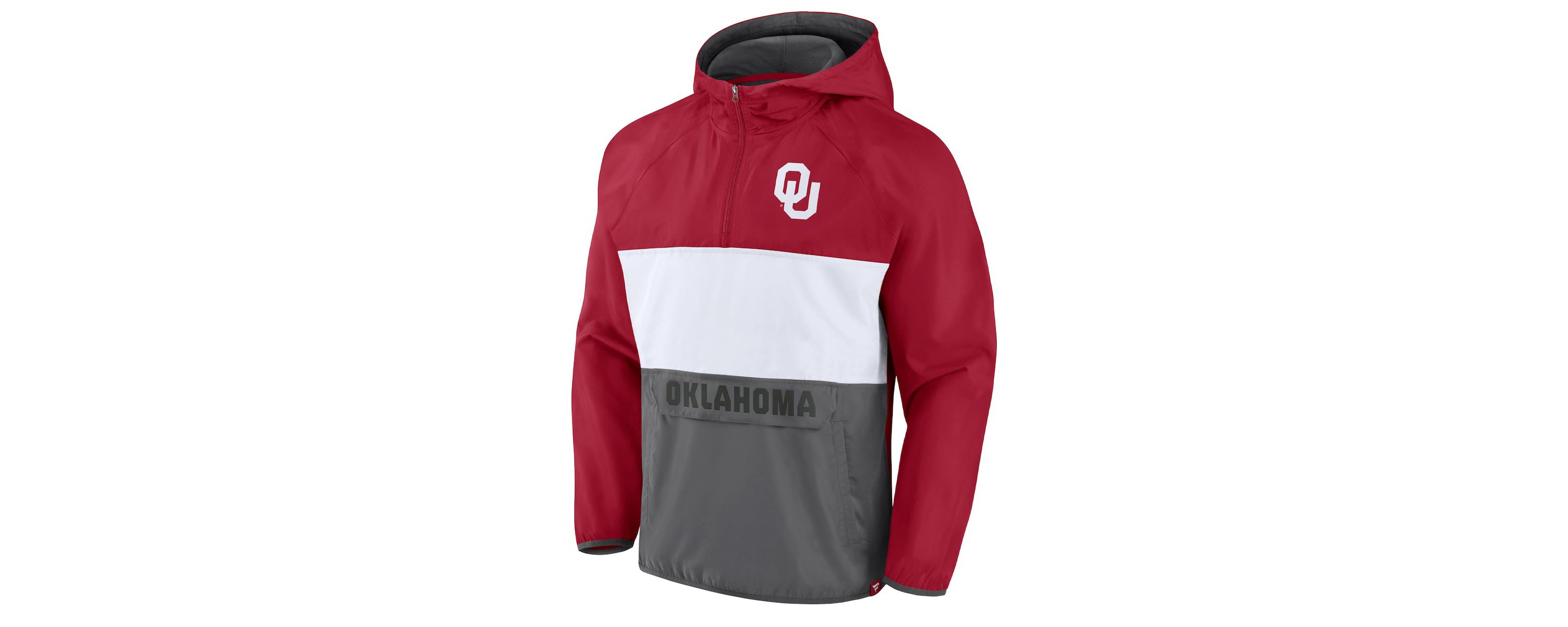 NCAA Fanatics Oklahoma Sooners Victory On Raglan Quarter-Zip Hoodie
