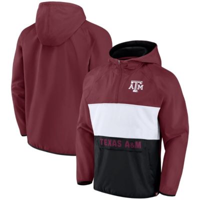 NCAA Fanatics Texas A&M Aggies Victory On Raglan Quarter-Zip Hoodie