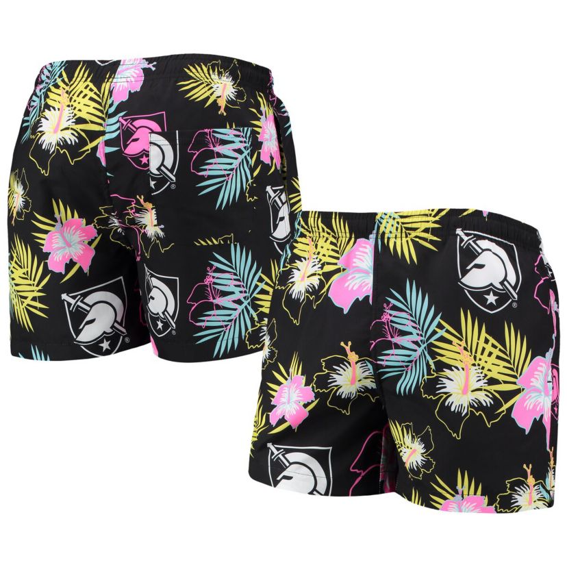 Army Black Knights NCAA Army Knights Neon Floral Swim Trunks