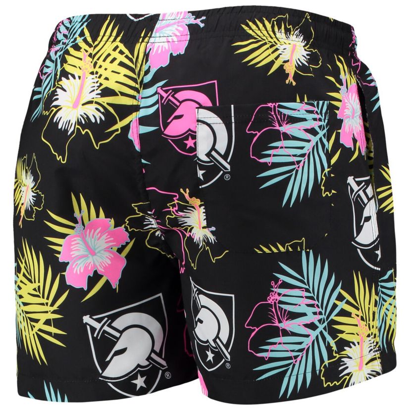 Army Black Knights NCAA Army Knights Neon Floral Swim Trunks