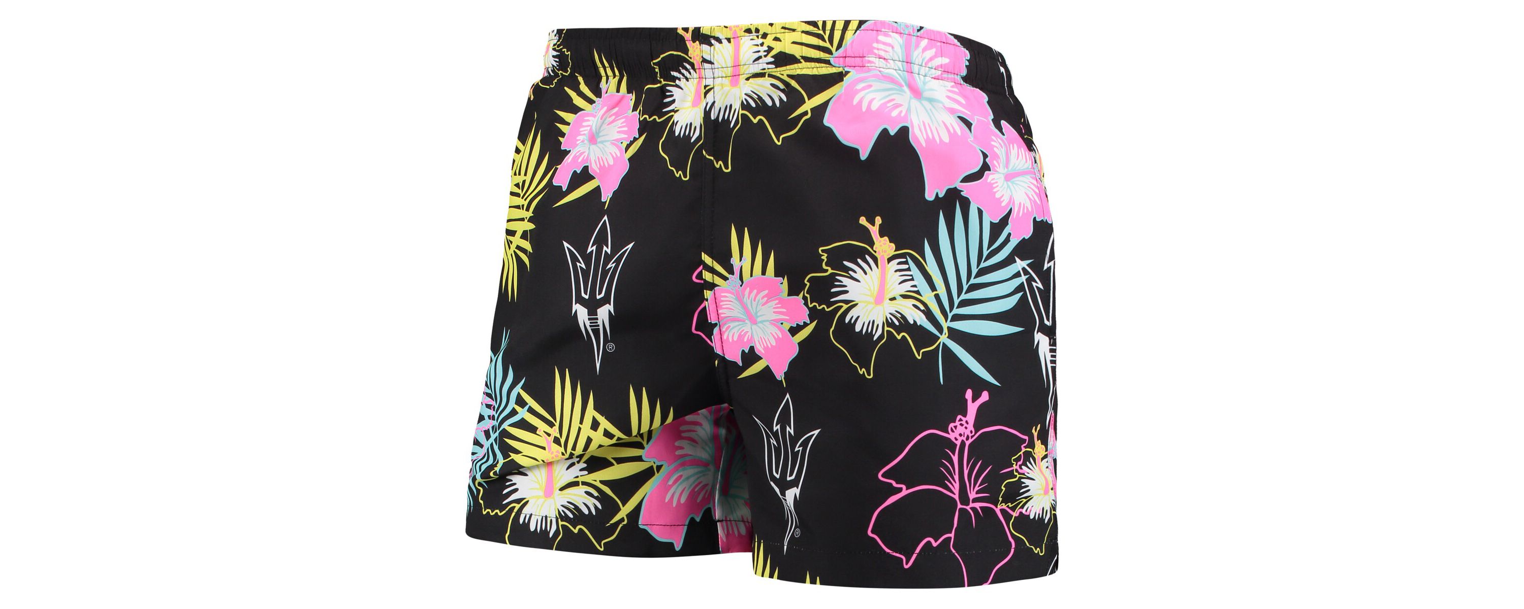NCAA Arizona State Sun Devils Neon Floral Swim Trunks