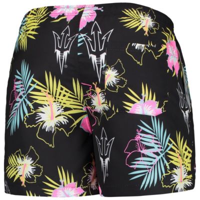 NCAA Arizona State Sun Devils Neon Floral Swim Trunks