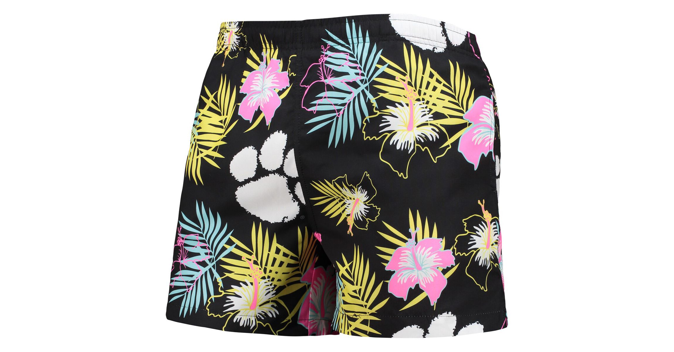NCAA Clemson Tigers Neon Floral Swim Trunks