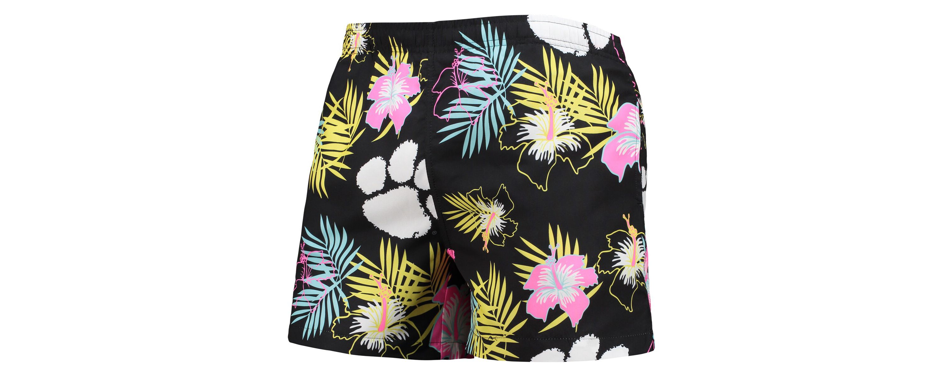 NCAA Clemson Tigers Neon Floral Swim Trunks