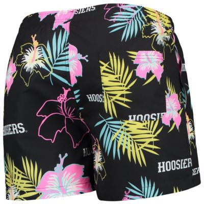 NCAA Indiana Hoosiers Neon Floral Swim Trunks