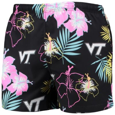 NCAA Virginia Tech Hokies Neon Floral Swim Trunks