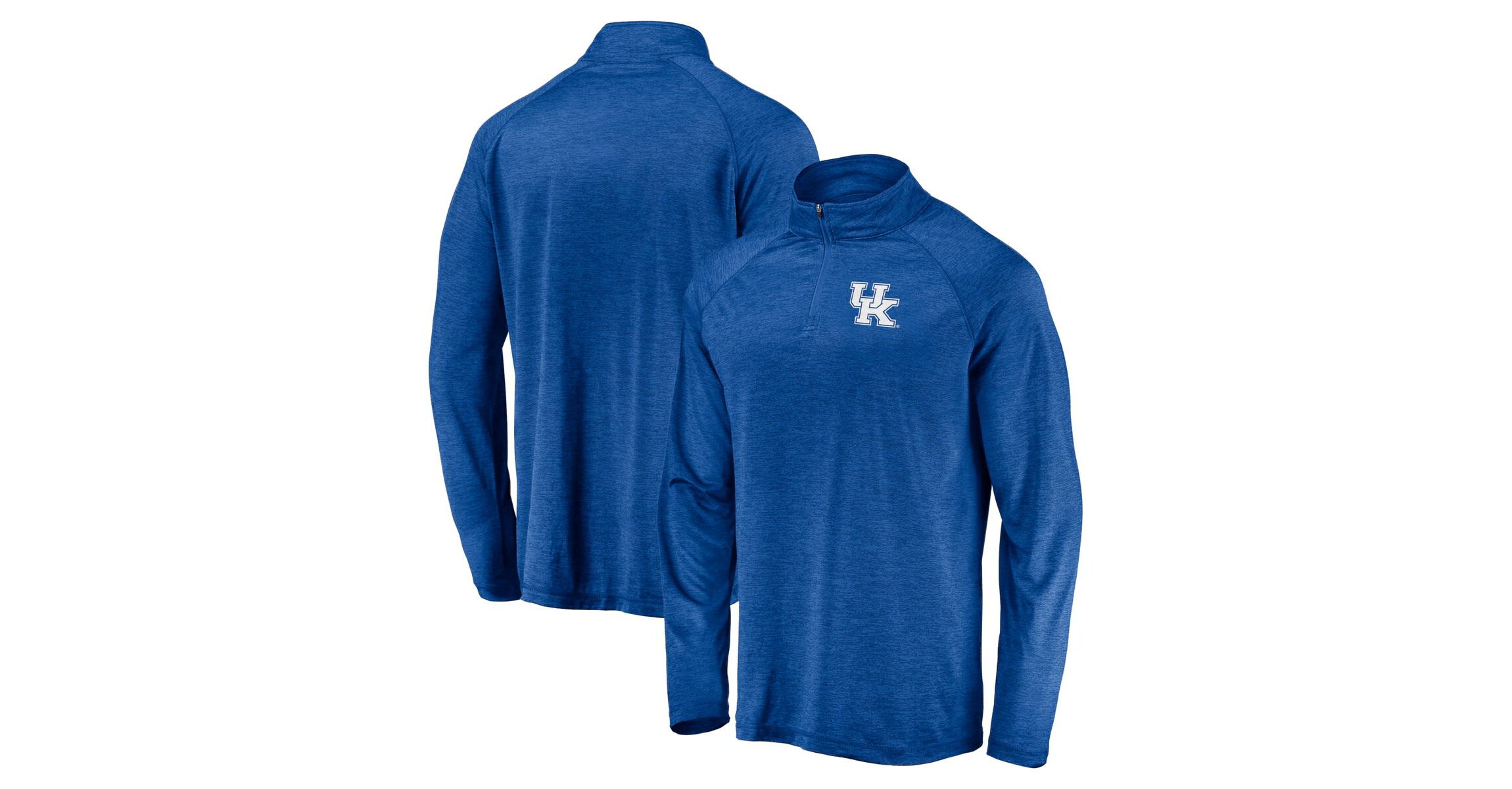 NCAA Fanatics Kentucky Wildcats Striated Raglan Lightweight Quarter-Zip Top