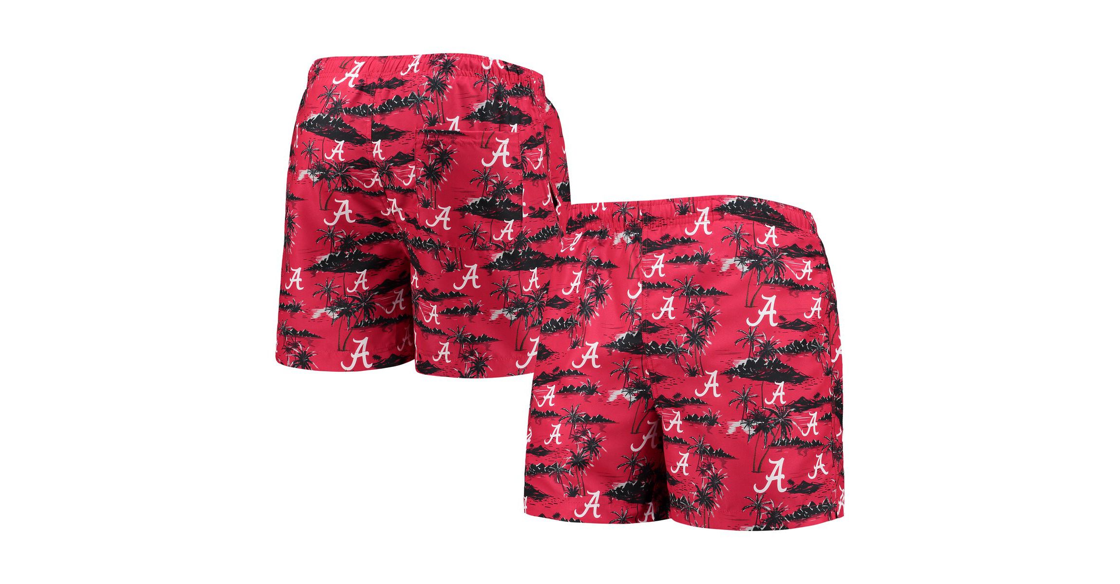 Alabama Crimson Tide NCAA Alabama Tide Island Palm Swim Trunks