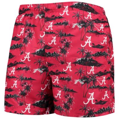 Alabama Crimson Tide NCAA Island Palm Swim Trunks