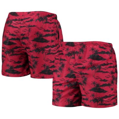 NCAA Arkansas Razorbacks Island Palm Swim Trunks