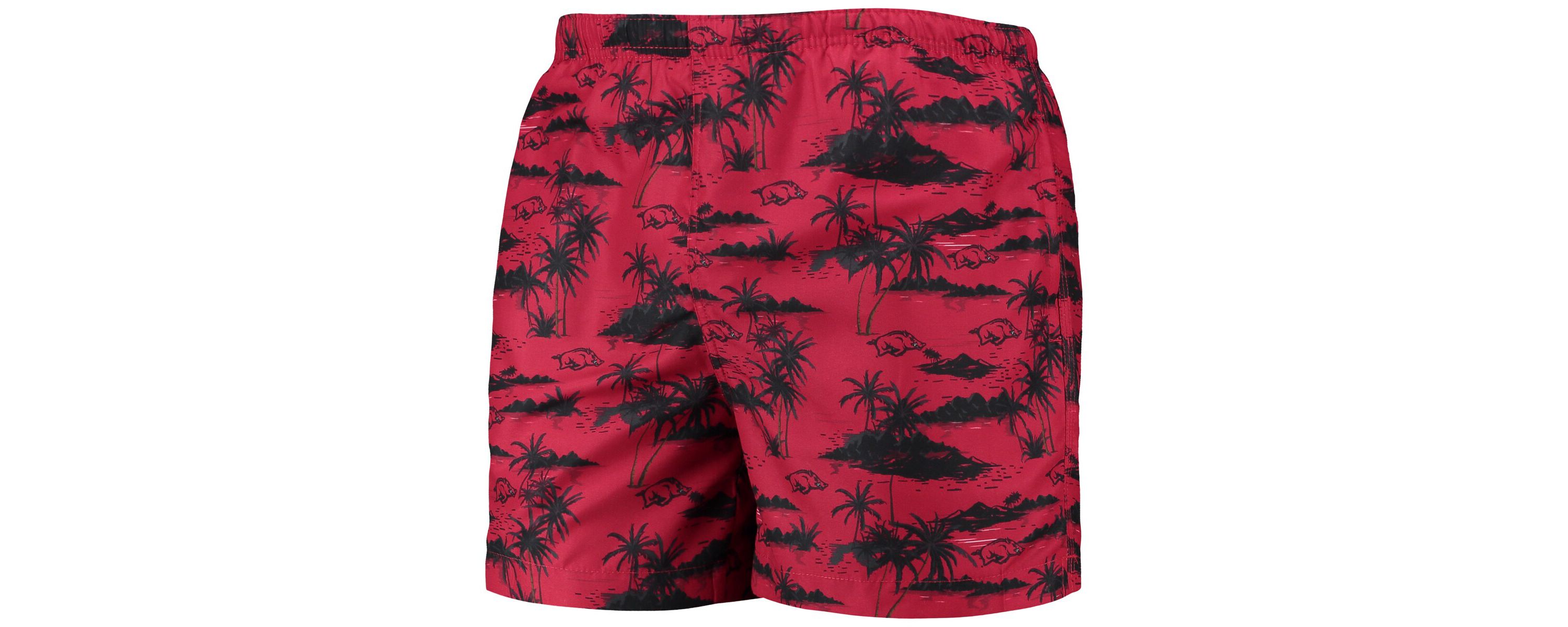 NCAA Arkansas Razorbacks Island Palm Swim Trunks