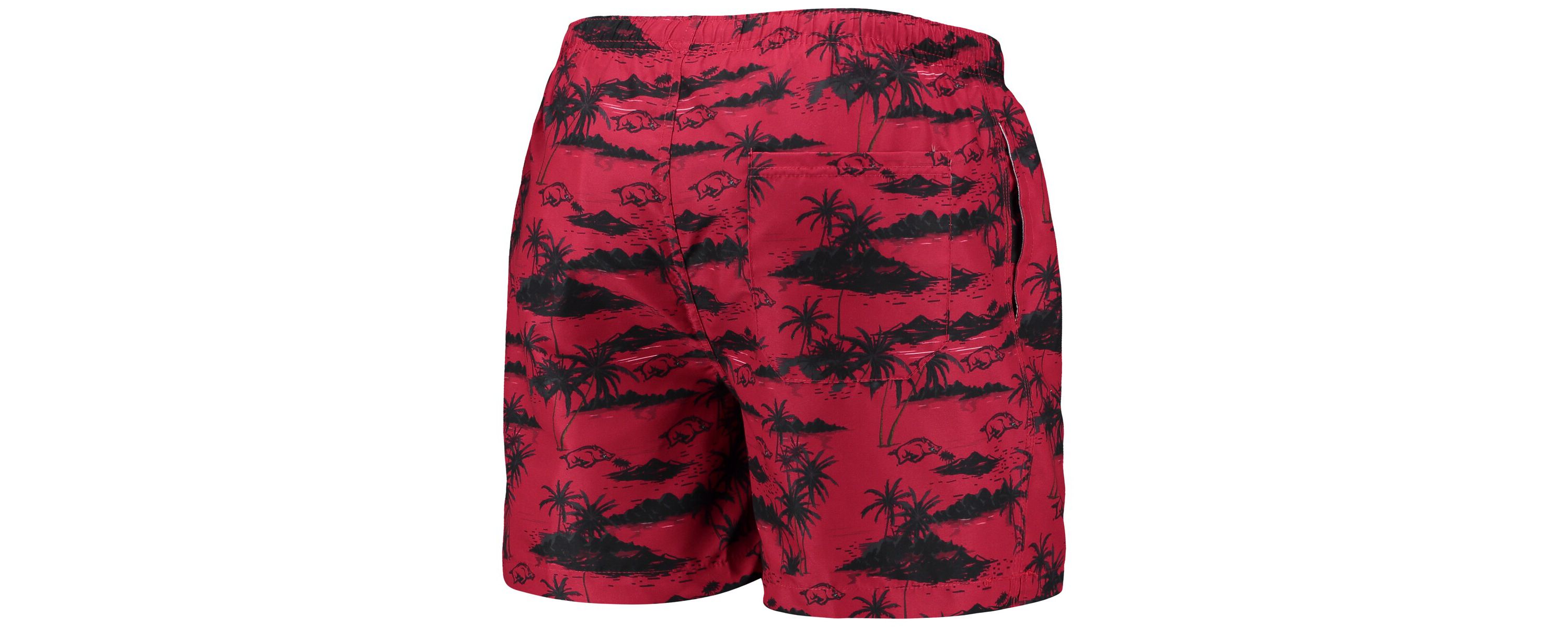 NCAA Arkansas Razorbacks Island Palm Swim Trunks