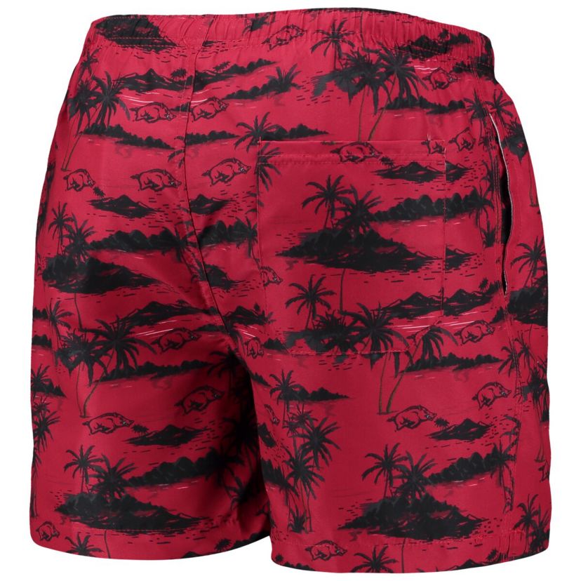 NCAA Arkansas Razorbacks Island Palm Swim Trunks