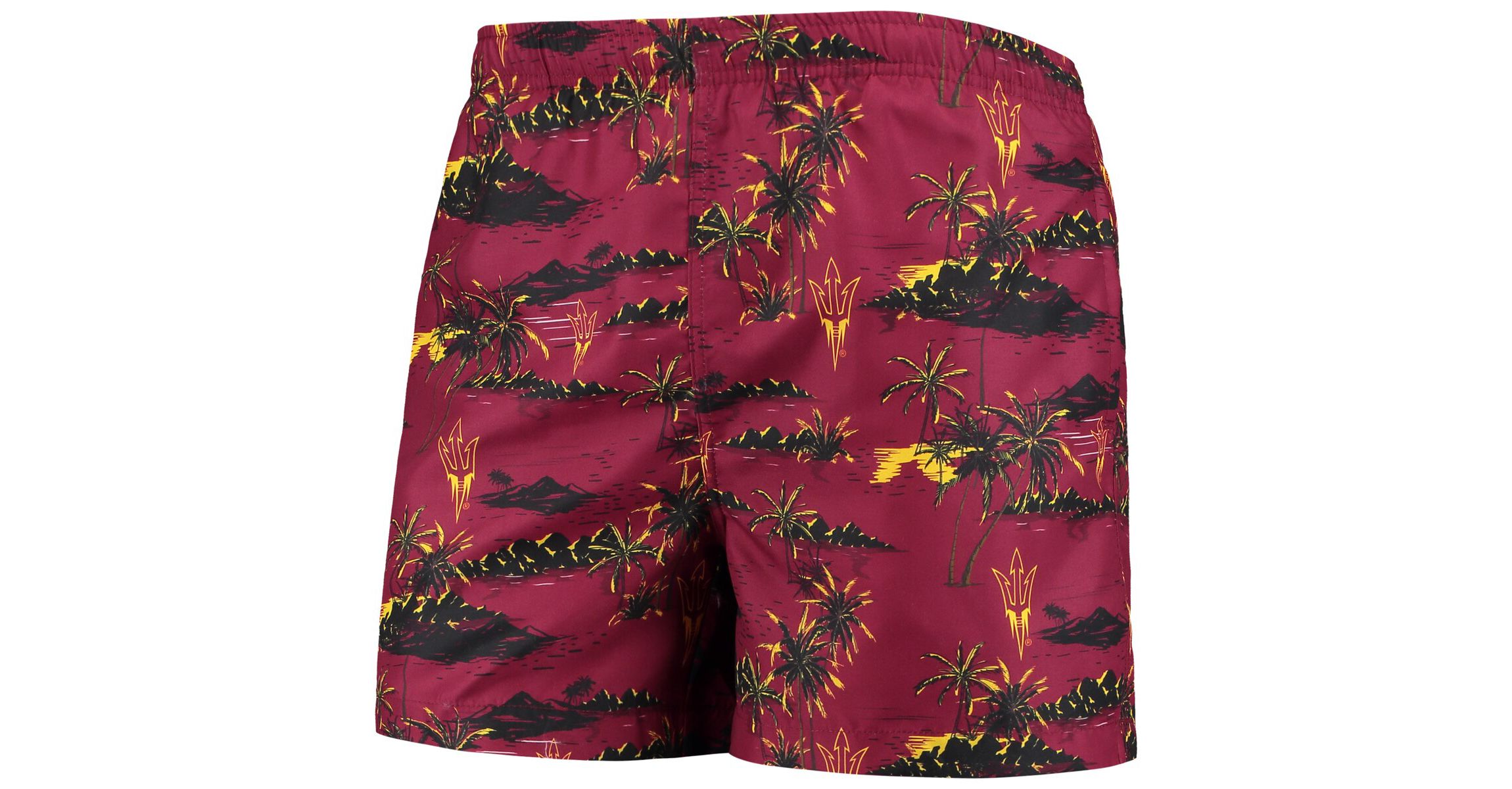 NCAA Arizona State Sun Devils Island Palm Swim Trunks