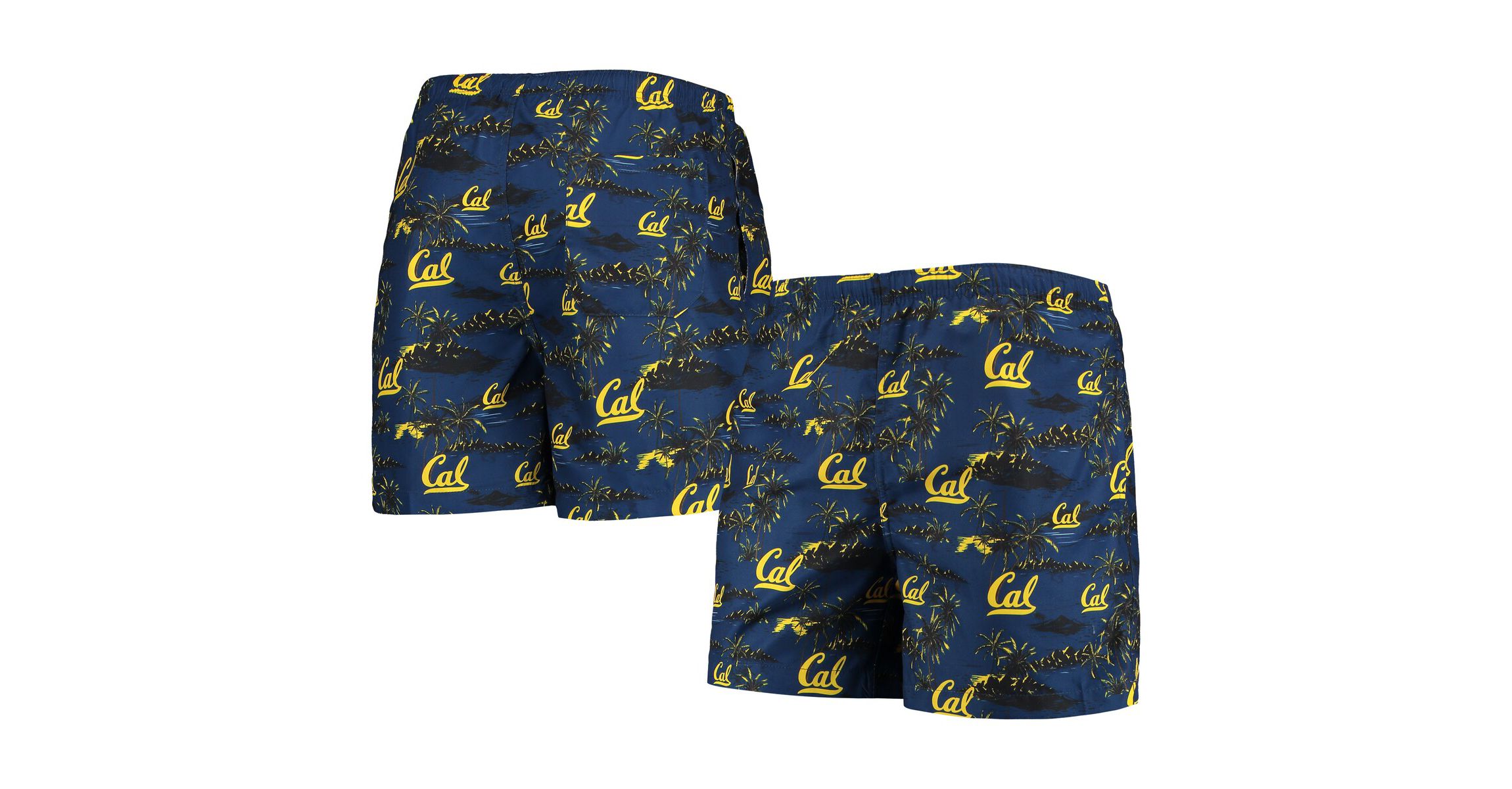 California Golden Bears NCAA Cal Bears Island Palm Swim Trunks