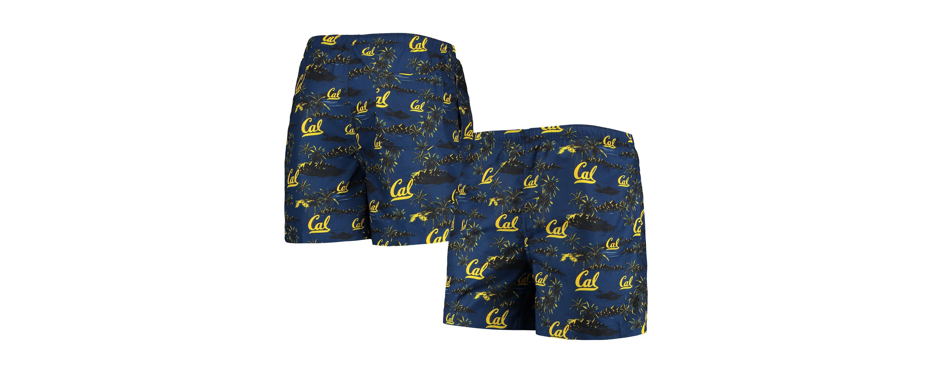 California Golden Bears NCAA Cal Bears Island Palm Swim Trunks
