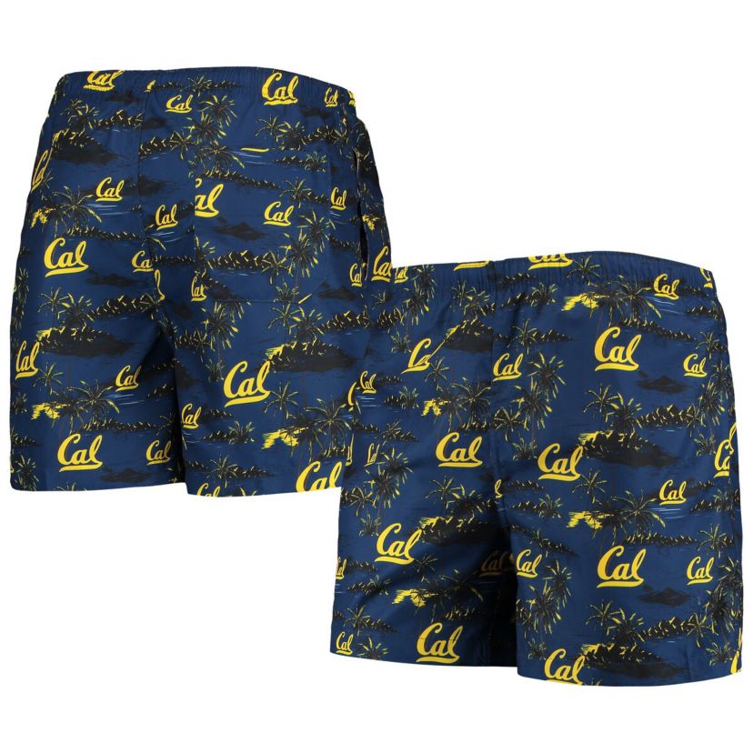 California Golden Bears NCAA Cal Bears Island Palm Swim Trunks