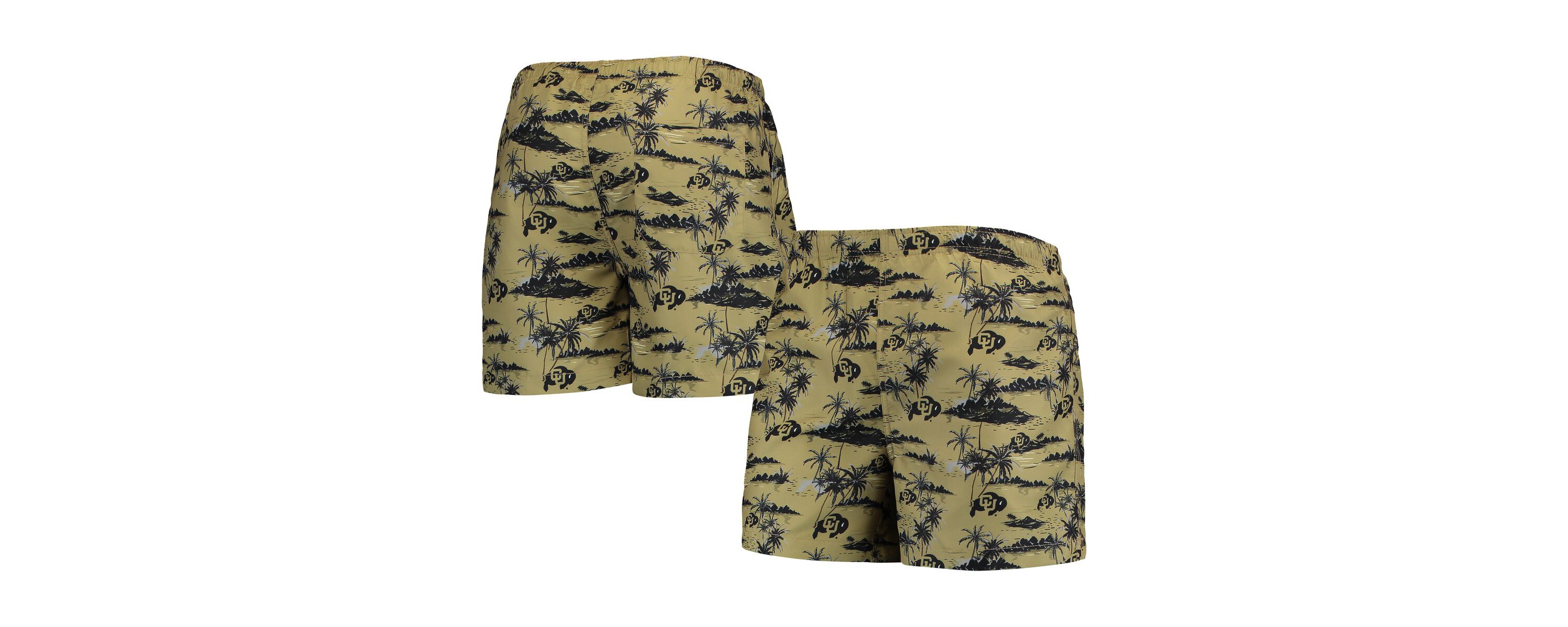 NCAA Colorado Buffaloes Island Palm Swim Trunks