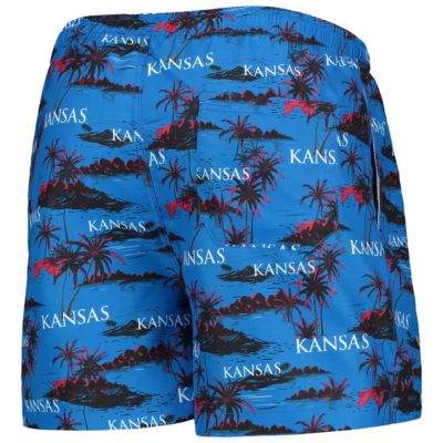 NCAA Kansas Jayhawks Island Palm Swim Trunks