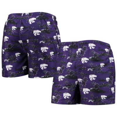 NCAA Kansas State Wildcats Island Palm Swim Trunks