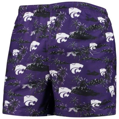 NCAA Kansas State Wildcats Island Palm Swim Trunks