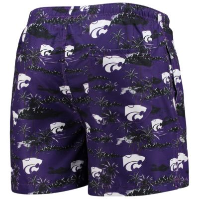 NCAA Kansas State Wildcats Island Palm Swim Trunks