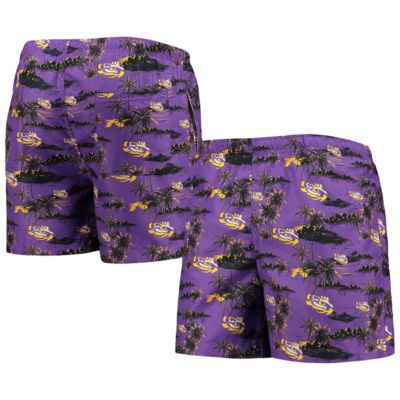 NCAA LSU Tigers Island Palm Swim Trunks