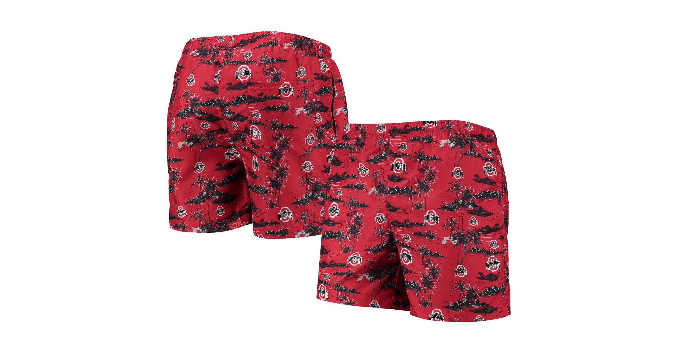 NCAA Ohio State Buckeyes Island Palm Swim Trunks