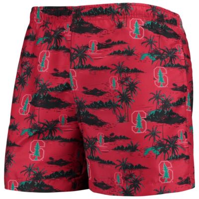 Stanford Cardinal NCAA Island Palm Swim Trunks