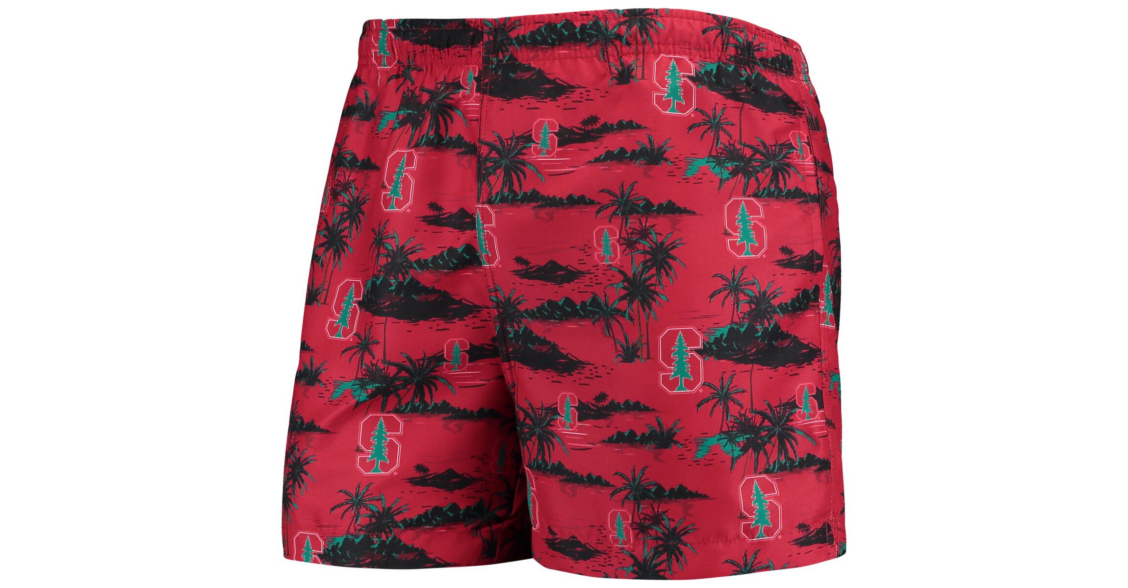 Stanford Cardinal NCAA Stanford Island Palm Swim Trunks