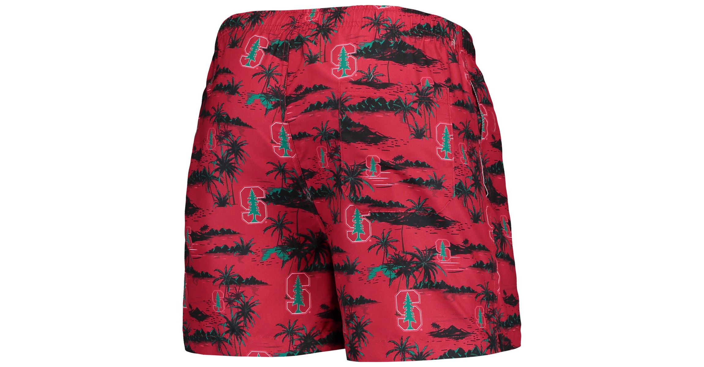 Stanford Cardinal NCAA Stanford Island Palm Swim Trunks