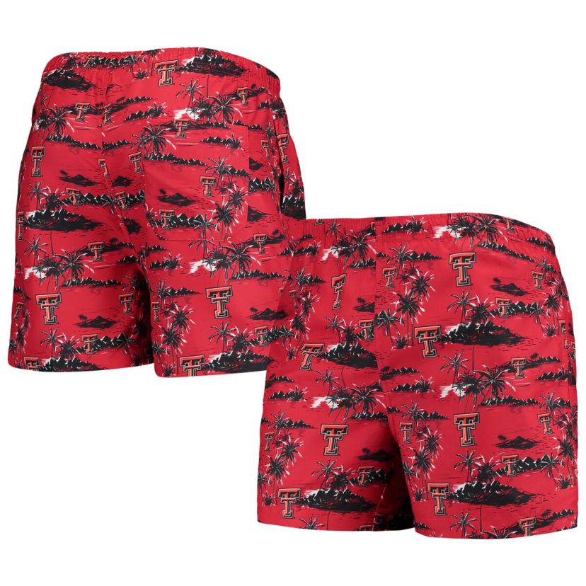 Texas Tech Red Raiders NCAA Texas Tech Raiders Island Palm Swim Trunks
