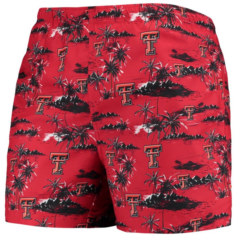 Texas Tech Red Raiders NCAA Texas Tech Raiders Island Palm Swim Trunks