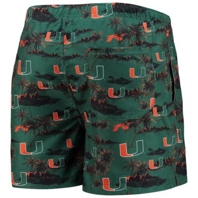 Miami (FL) Hurricanes NCAA Island Palm Swim Trunks