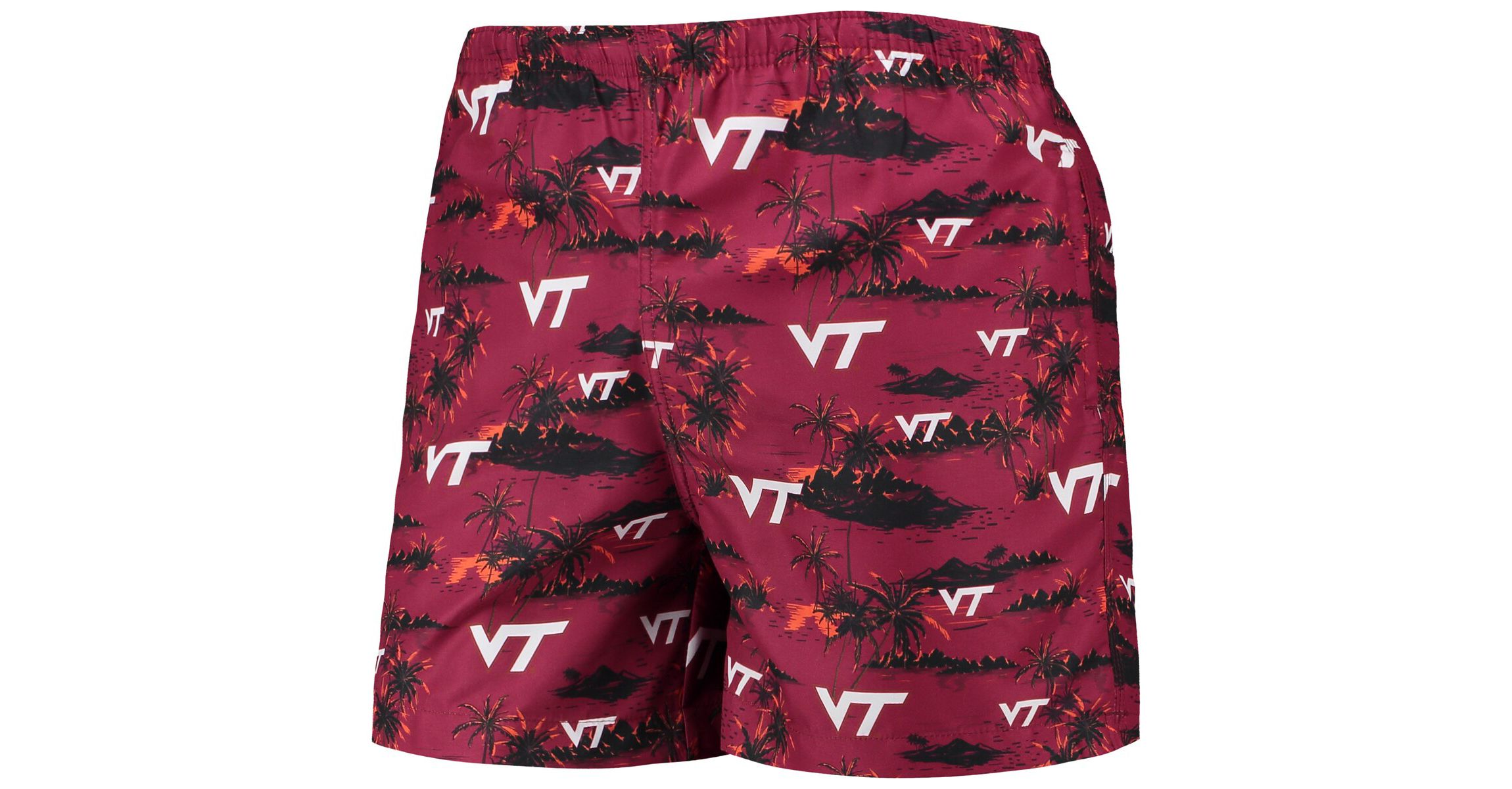 NCAA Virginia Tech Hokies Island Palm Swim Trunks