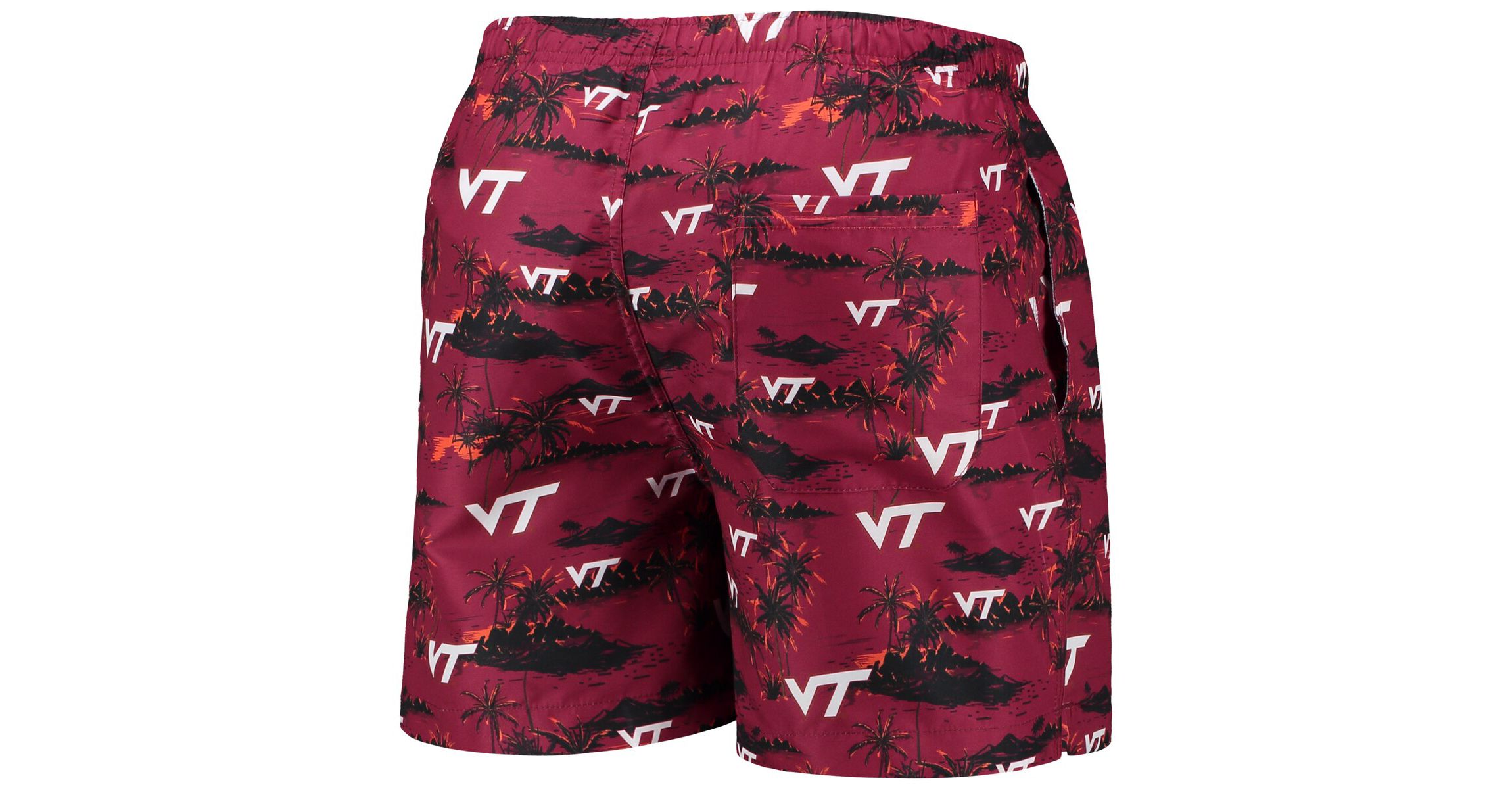 NCAA Virginia Tech Hokies Island Palm Swim Trunks