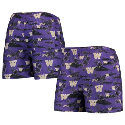 NCAA Washington Huskies Island Palm Swim Trunks