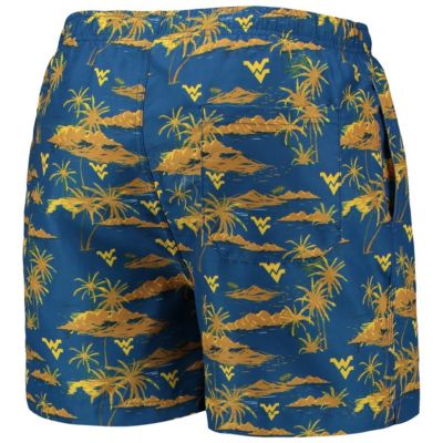 NCAA West Virginia Mountaineers Island Palm Swim Trunks