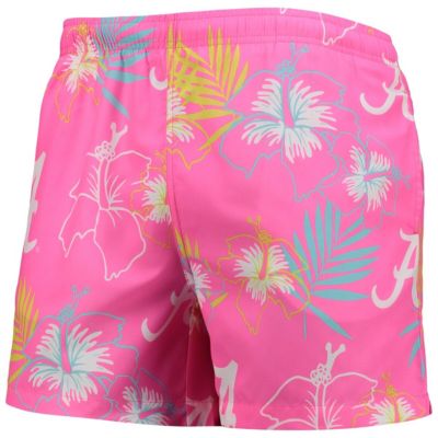 Alabama Crimson Tide NCAA Alabama Tide Neon Floral Swim Trunks