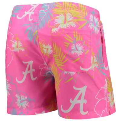 Alabama Crimson Tide NCAA Alabama Tide Neon Floral Swim Trunks