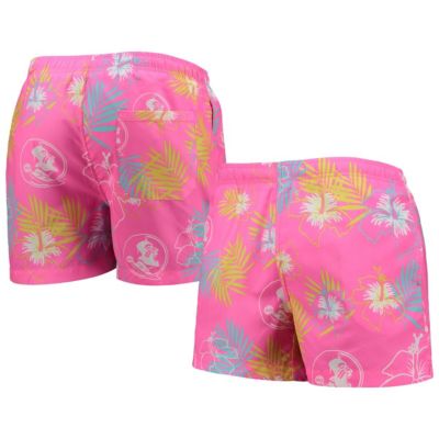 NCAA Florida State Seminoles Neon Floral Swim Trunks