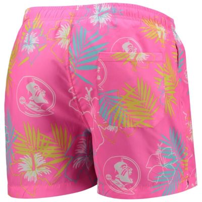 NCAA Florida State Seminoles Neon Floral Swim Trunks