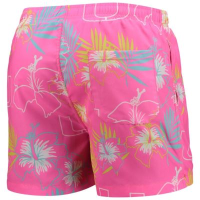 Miami (FL) Hurricanes NCAA Neon Floral Swim Trunks