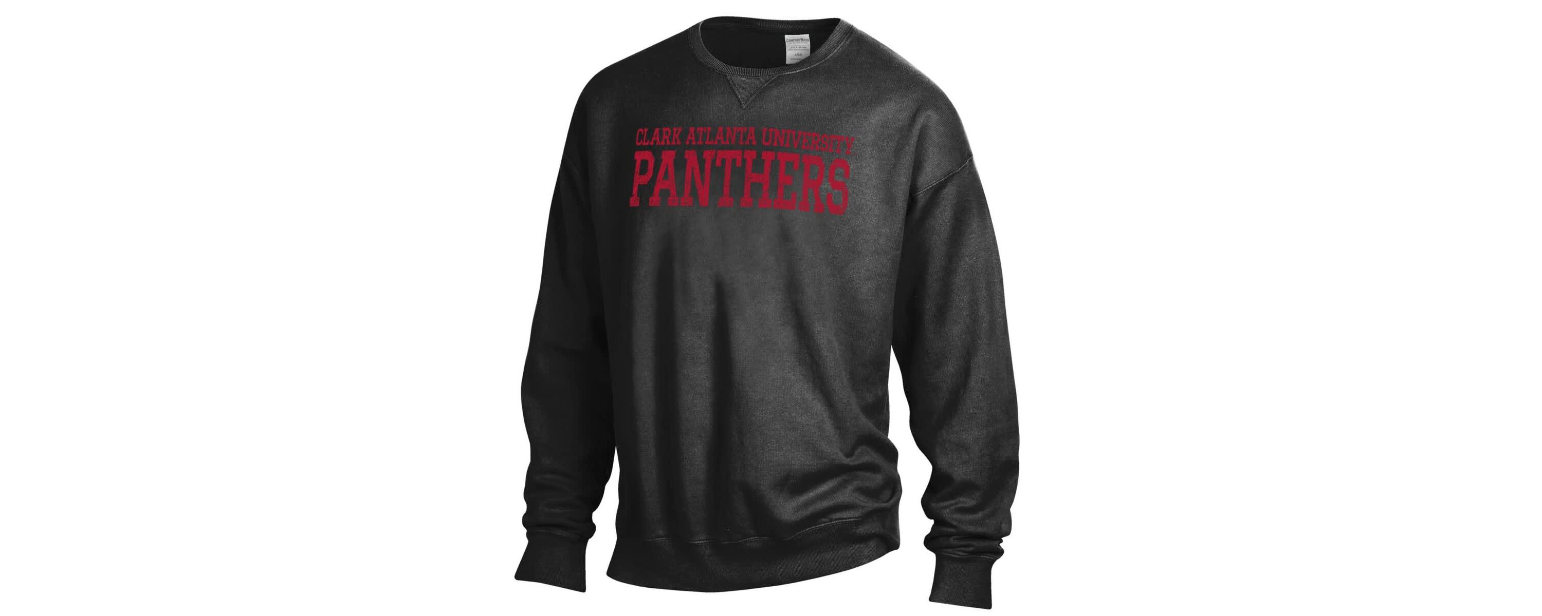 Clark Atlanta Panthers NCAA Clark Atlanta University Panthers Stack Garment Dyed Crewneck Pullover Sweatshirt