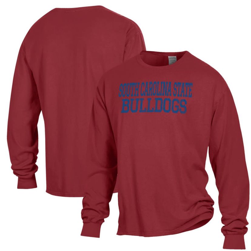 SC State Bulldogs NCAA South Carolina State Bulldogs Stack Garment Dyed Long Sleeve T-Shirt