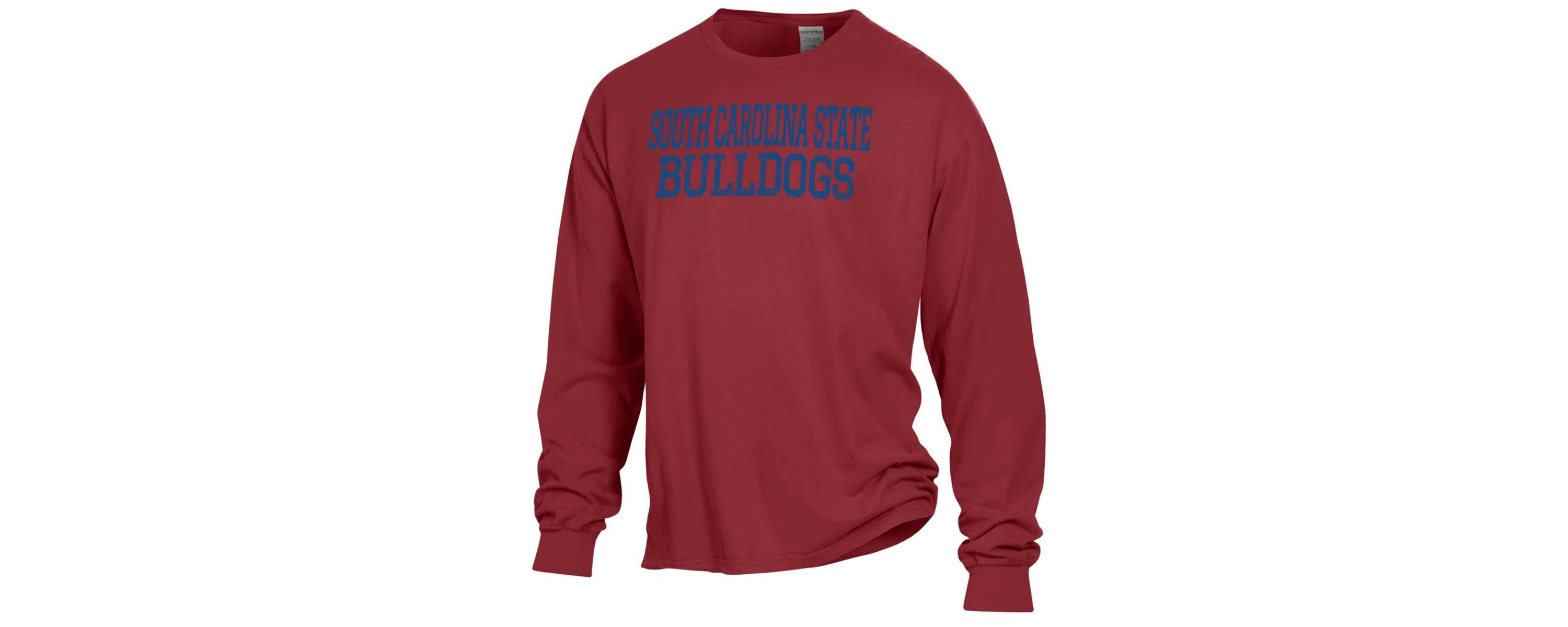 SC State Bulldogs NCAA South Carolina State Bulldogs Stack Garment Dyed Long Sleeve T-Shirt