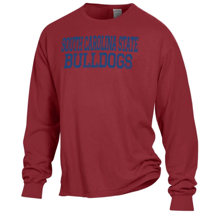 SC State Bulldogs NCAA South Carolina State Bulldogs Stack Garment Dyed Long Sleeve T-Shirt