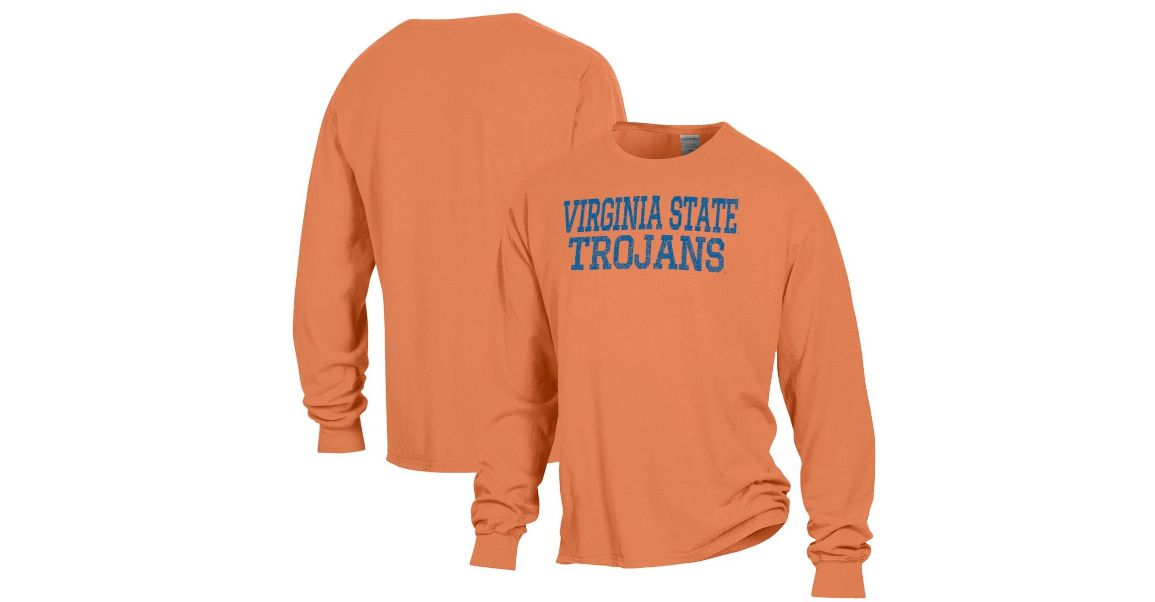 NCAA Virginia State Trojans Stack Garment Dyed Long Sleeve T-Shirt